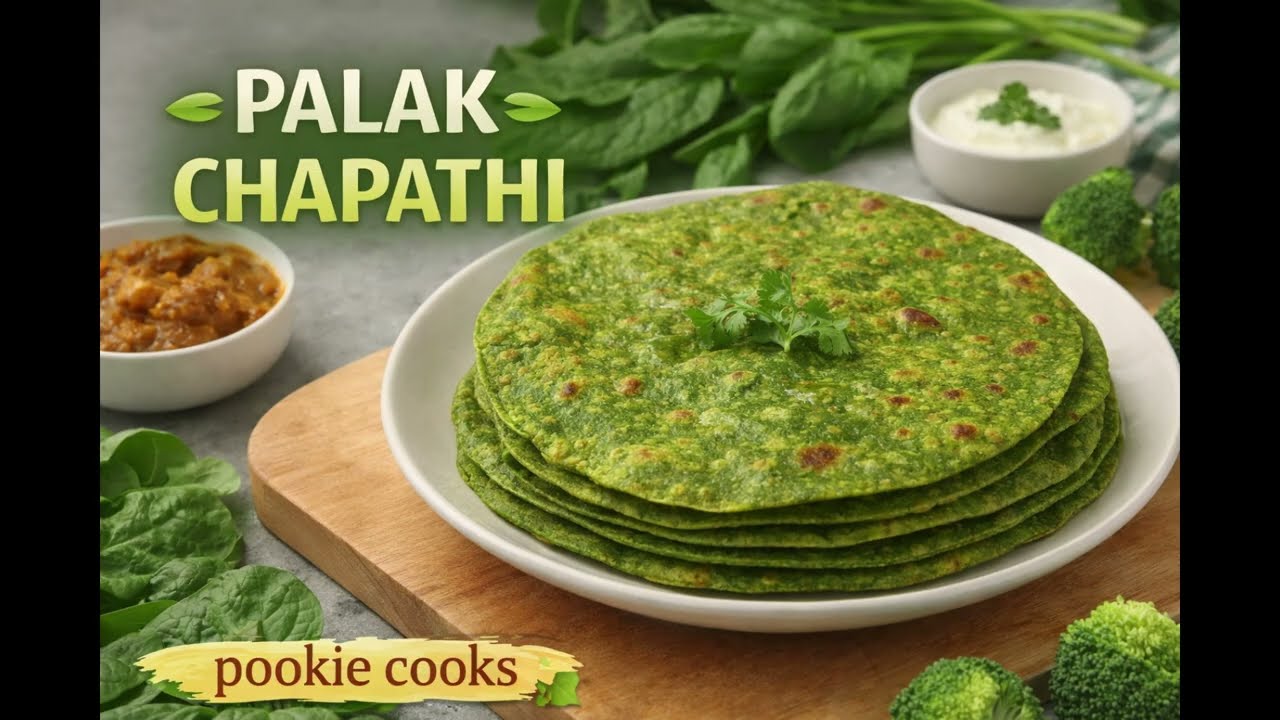 Palak chappathi | பாலக் கீரை சப்பாத்தி recipe #youtube #viral #trending #palakrecipe #chapathi #fyp 