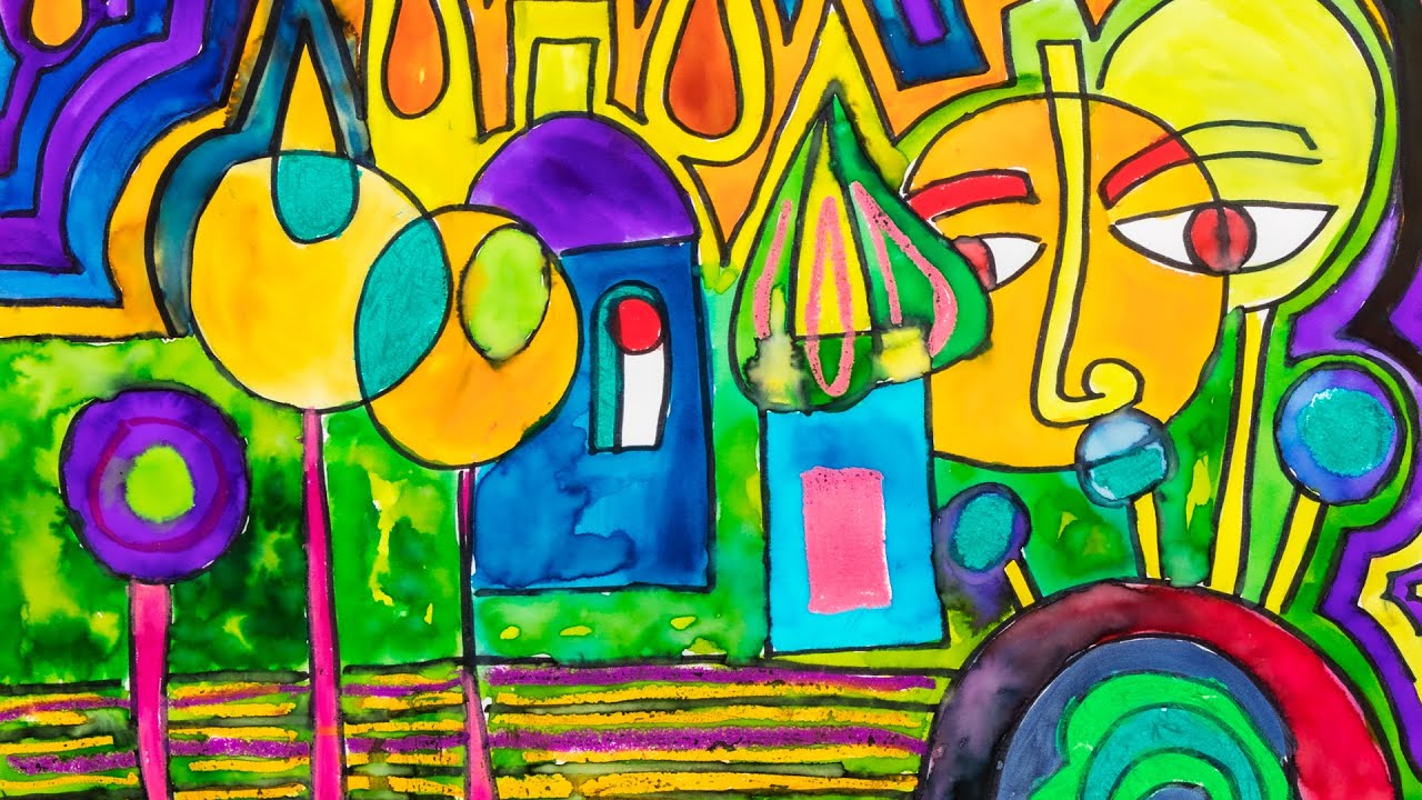 Hundertwasser - Online Learning Module 3: City Landscape Hundertwasser Style | Zart Art