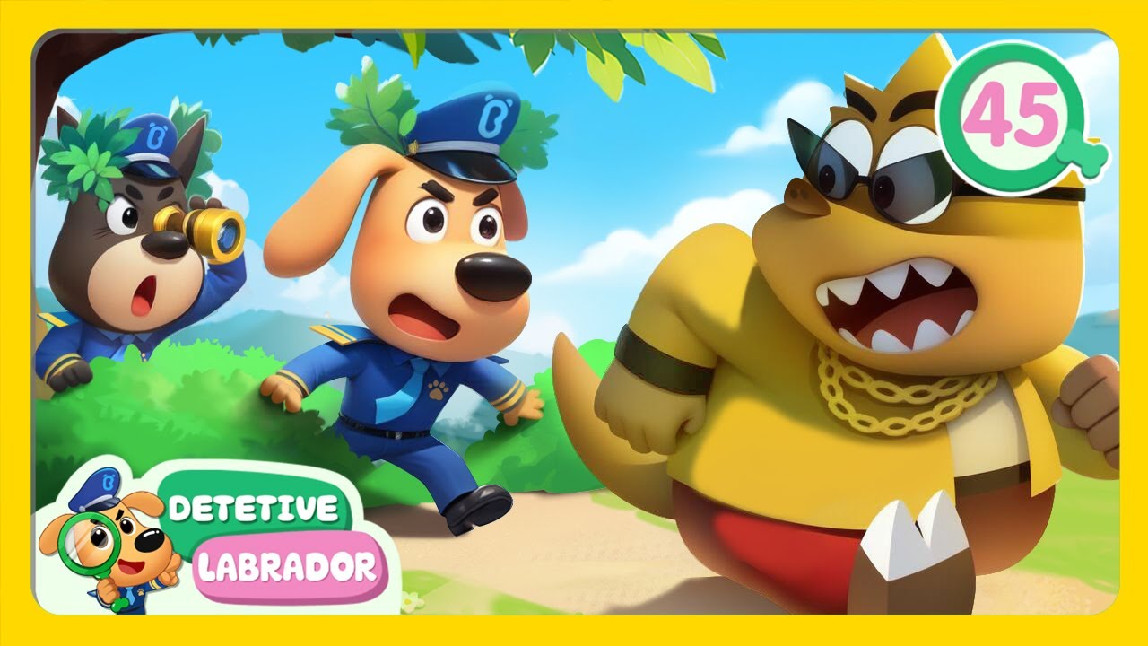 🚨 Ação, Polícia! 👮 Historinha Engraçada do Detetive Labrador 🔍 Desenhos Animados 🎬 Desenhos Infantis