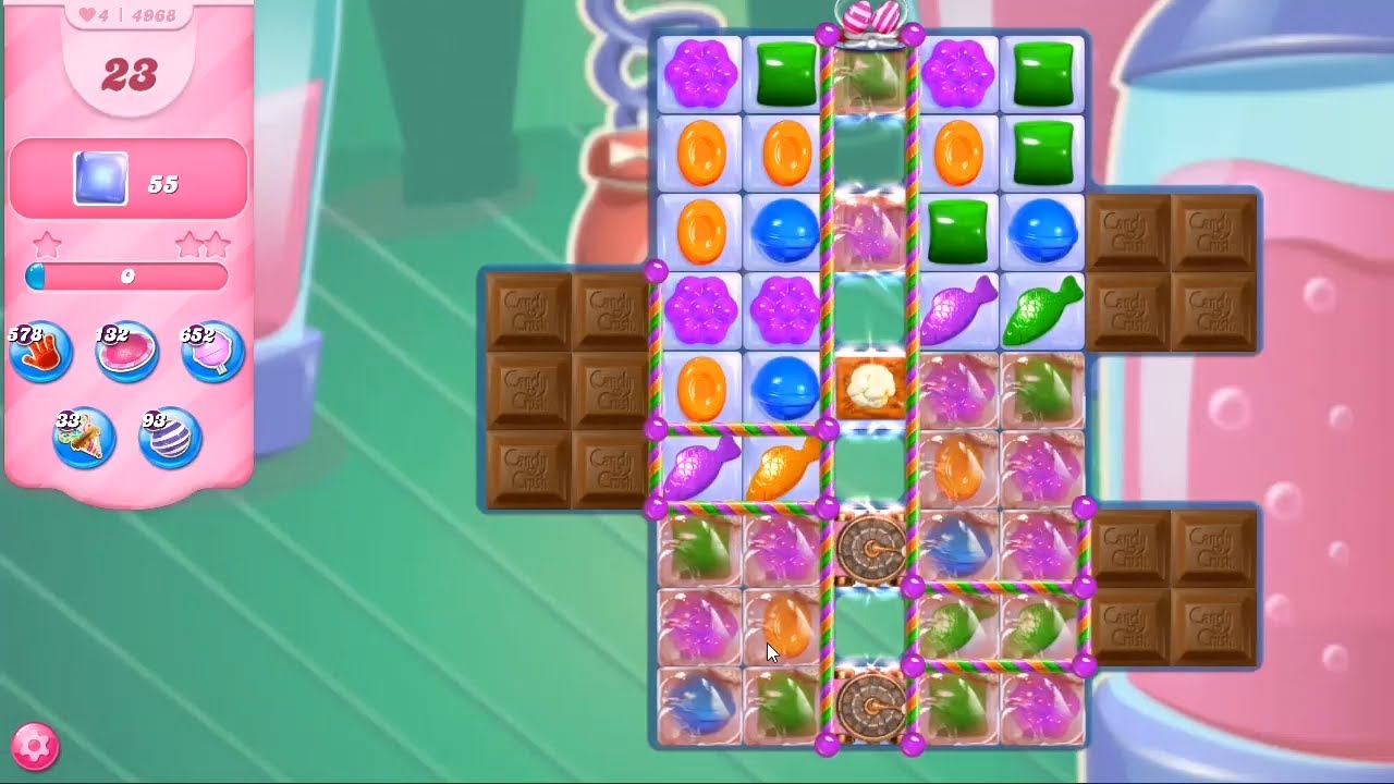 Candy Crush Saga Level 4968 NO BOOSTERS
