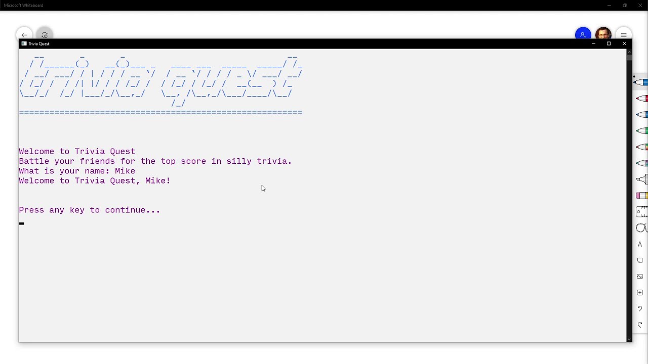 Intro to C#: 5 - Trivia Game