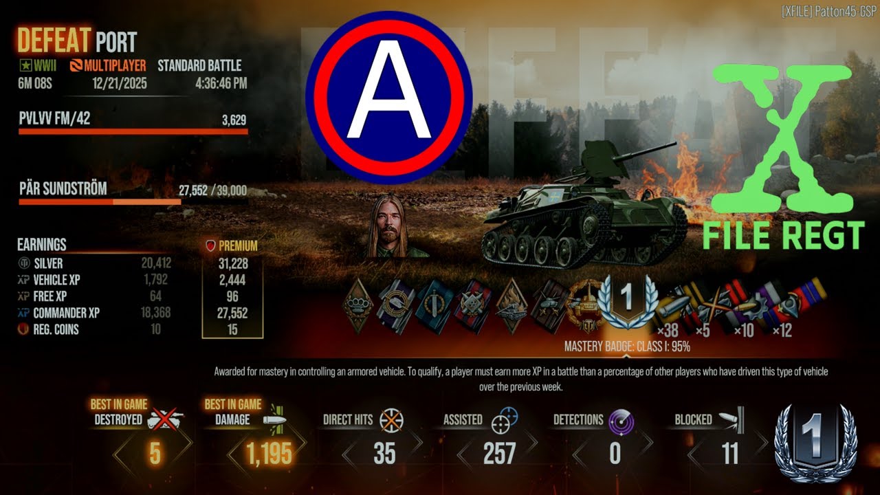PVLVV FM/42 -  PORT 1ST CLASS MASTERY TIER 2 SWEDISH TD