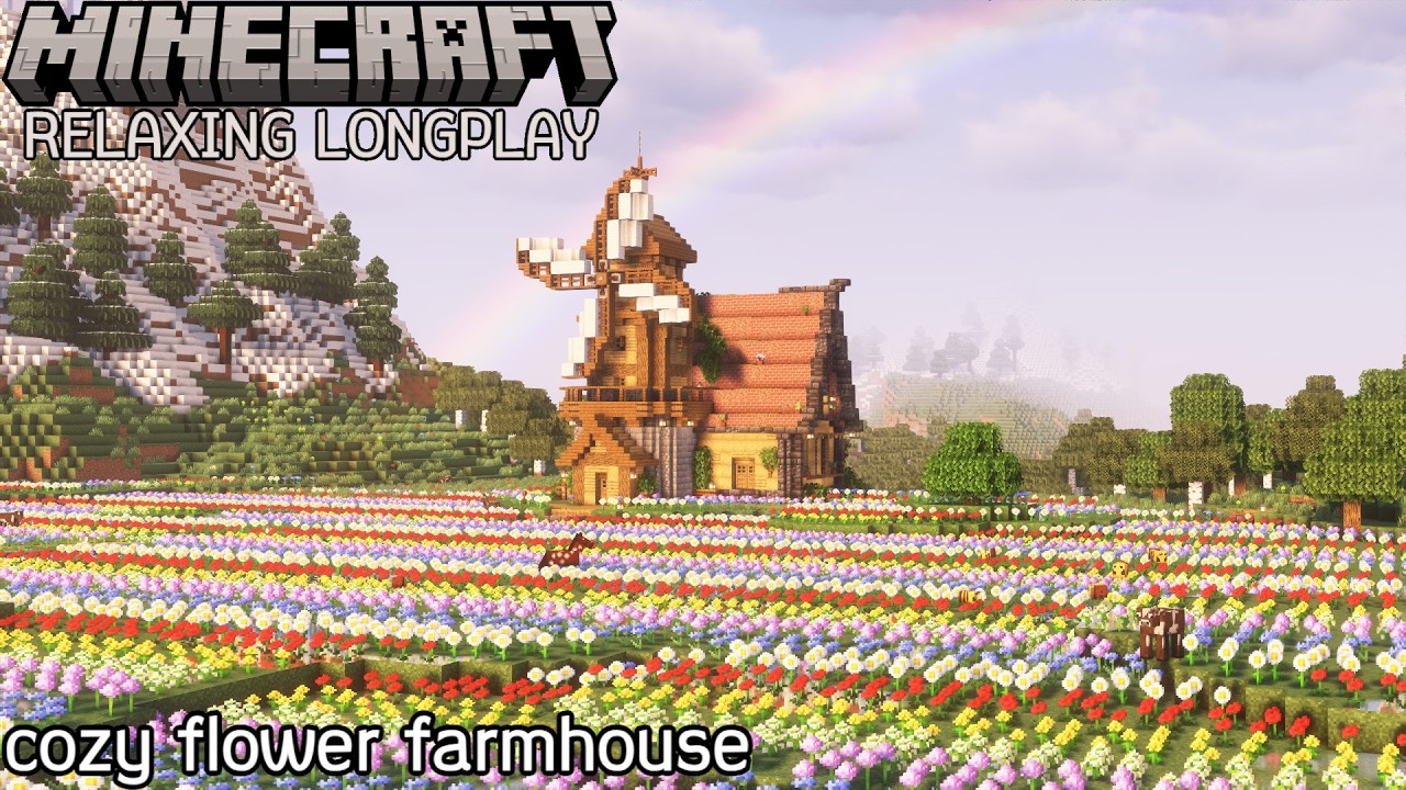 Cozy Flower Farmhouse - Minecraft Relaxing Longplay (No Commentary) (#11)