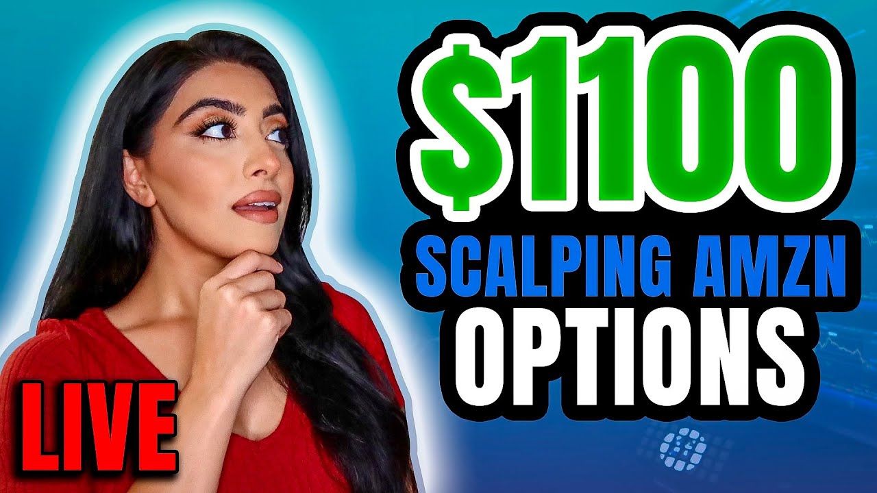 LIVE TRADING: $1,100 IN 4 MINUTES SCALPING $AMZN OPTIONS
