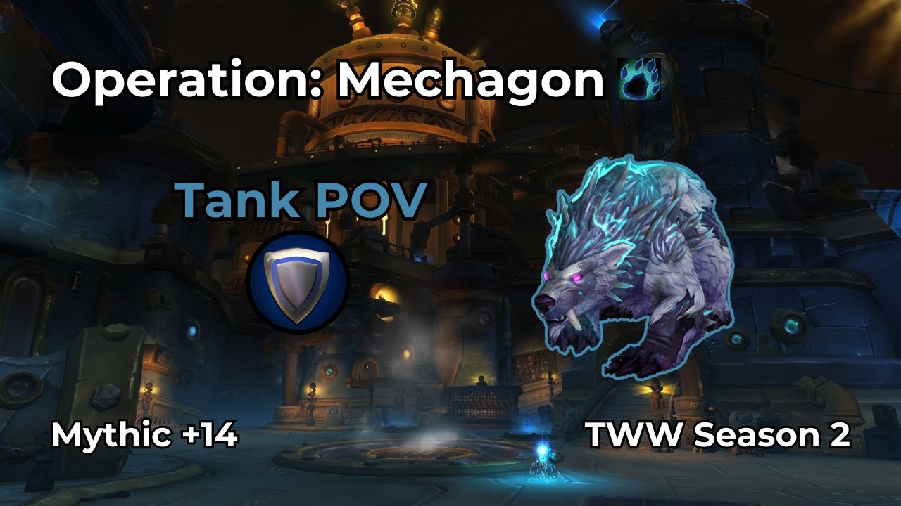 WoW M+ | Operation: Mechagon +14 | Guardian Druid Tank POV | TWW S2
