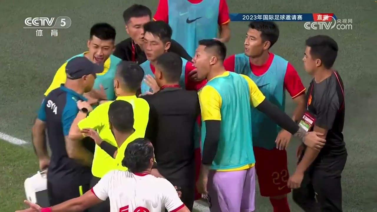 A Friendly Soccer Game  China vs  Syria on September 12, 2023足球友谊赛2023年9月12日