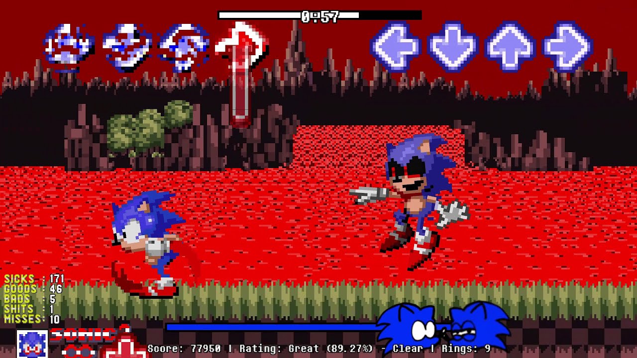 Friday Night Funkin: Sonic.EXE VS Dorkly Sonic in Too Slow