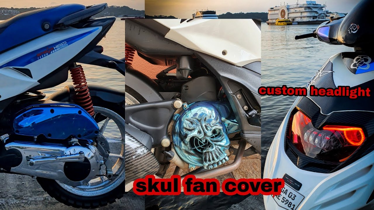 modified aprilia sr 150 in india 😱| fully crome | fastest moded engine | customheadlight | goblin 😊