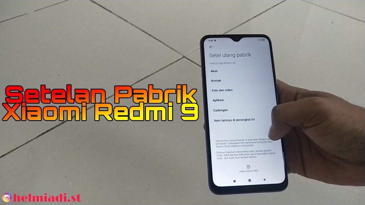Cara Reset Data Pabrik Xiaomi Redmi 9
