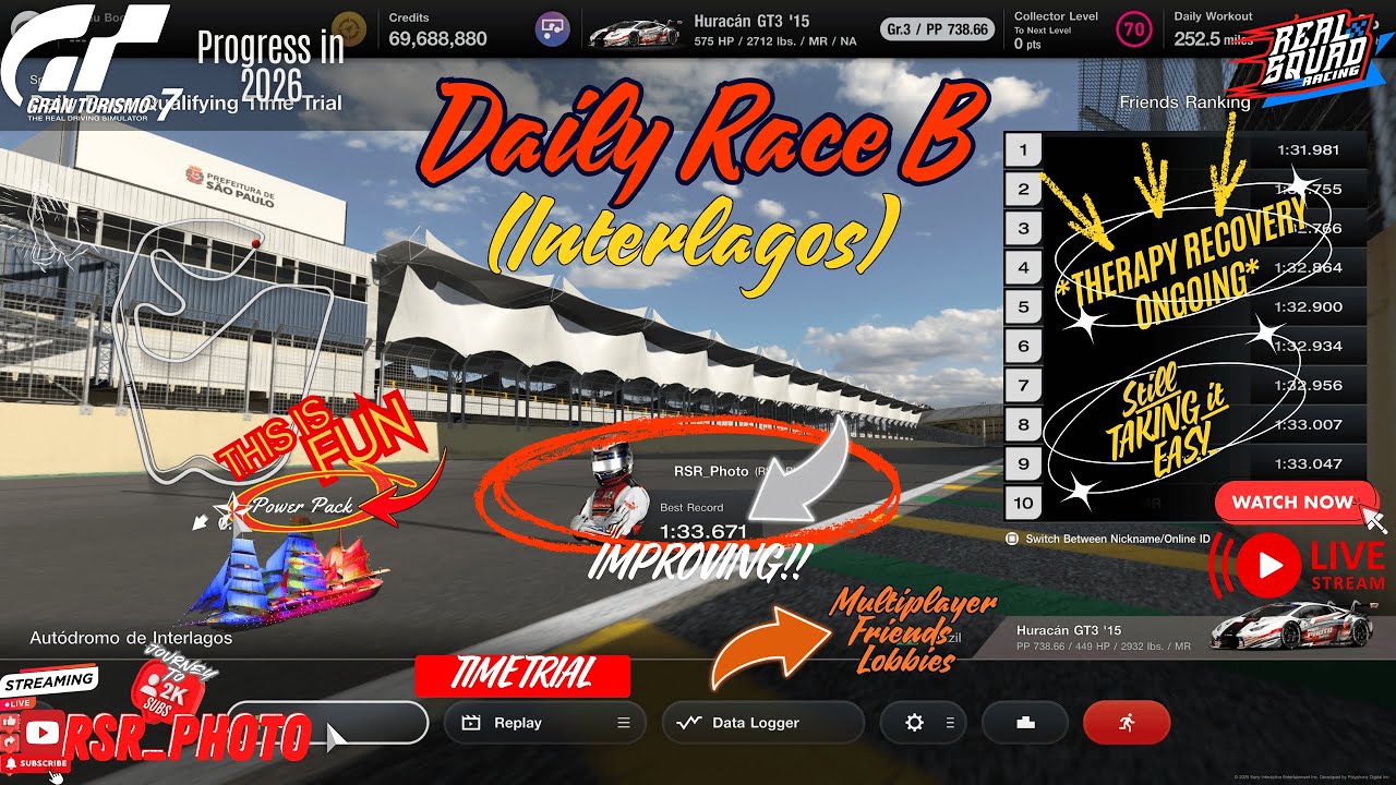 GT7 Gran Turismo 7 Vert ❤️‍🩹STILL RECOVERING❤️‍🩹Getting Better @ Daily Race B Quali-Lap + Time Trial