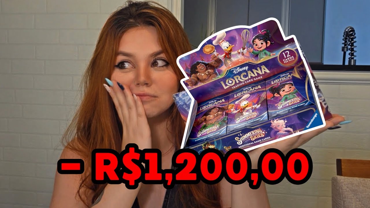GASTEI 1.200 REAIS EM BOOSTER DE LORCANA | Unboxing Shimmering Skies