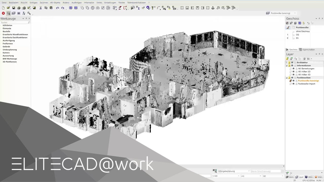 ELITECAD@work - Gebäudemodell aus Punktwolken