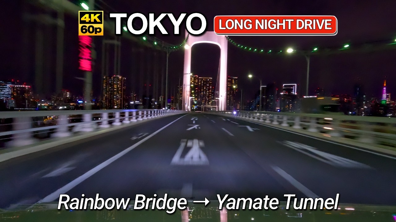 [POV-поездка по Токио] Долгая ночная поездка по Shuto &ndash; Rainbow Bridge, C1, C2 и Yamate