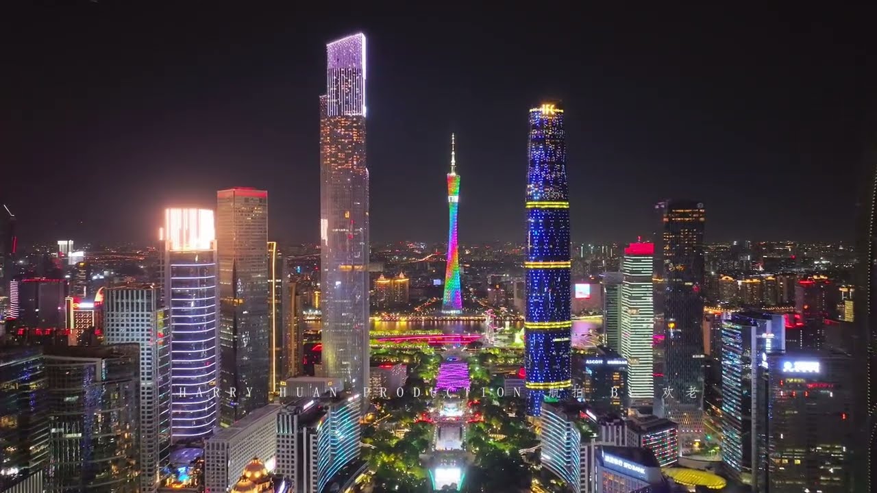 带你从高空俯瞰城市的风光GUANGZHOU 4K