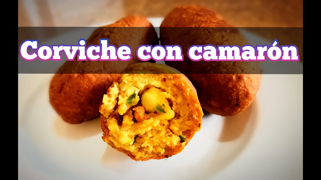 Corviche relleno de camarón