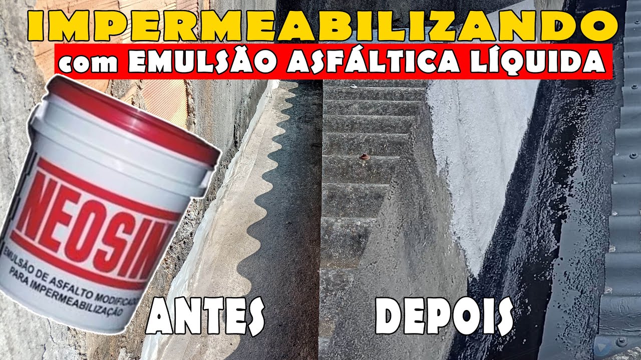 Impermeabilizando Calha de Chuva com Neosin Emulsão Asfáltica Líquida