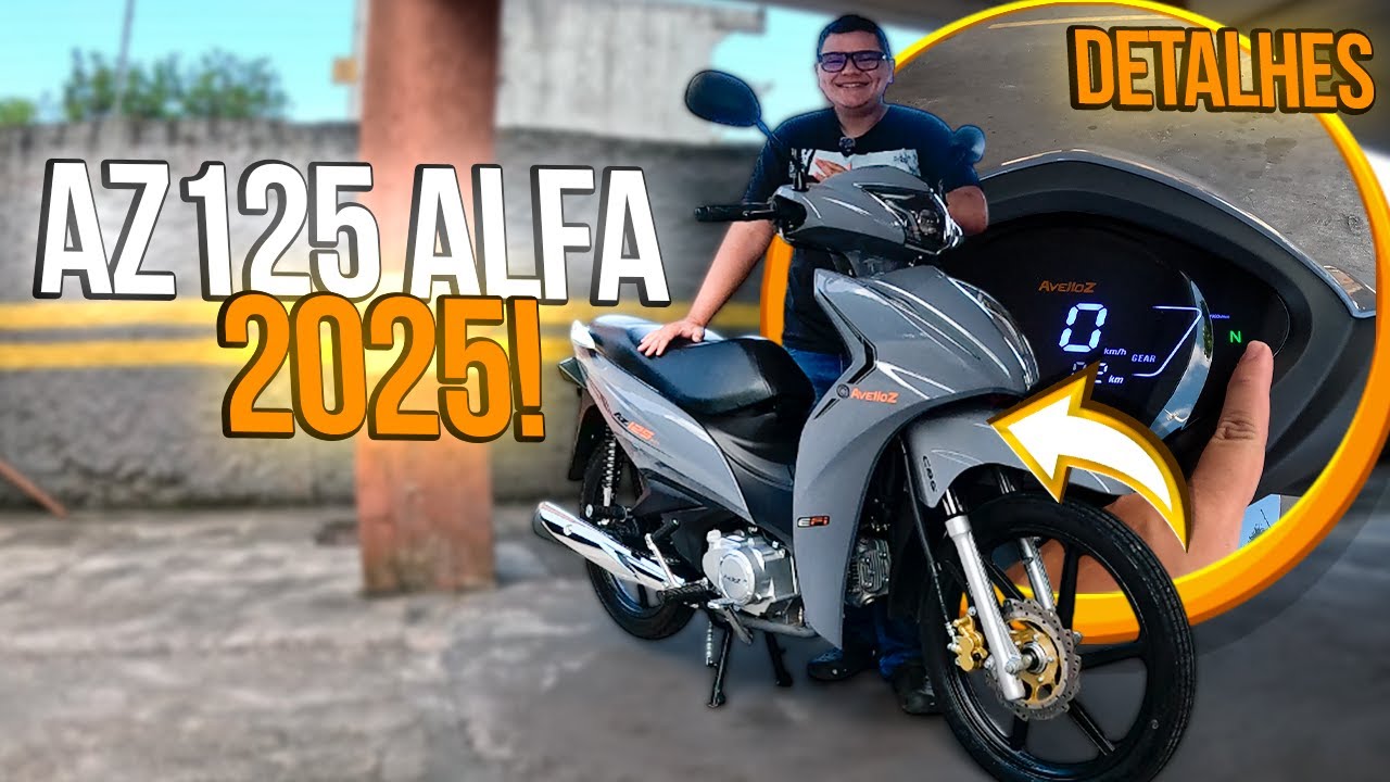 NOVA AVELLOZ AZ125 ALFA! 2025 EM DETALHES 🔰