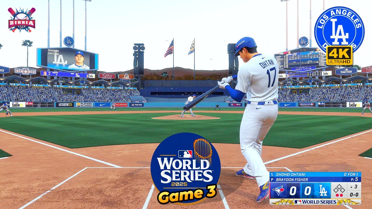 MLB The Show 25 Los Angeles Dodgers vs Toronto Blue Jays: World Series Game 3 - PS5 4K 60fps