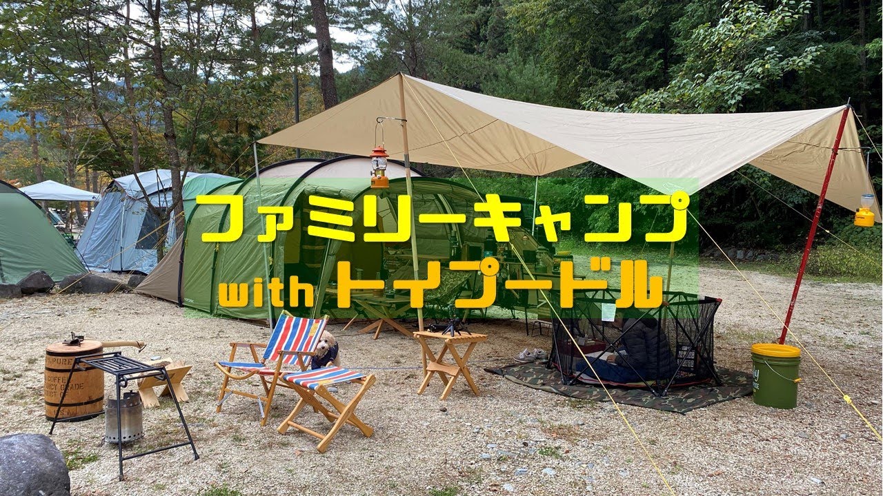 ファミリーキャンプ with トイプードル　＠塔の岩オートキャンプ場　Autumn 2020　ワンコキャンプデビュー！　camping/outdoors/toypoodle/犬のいる暮らし