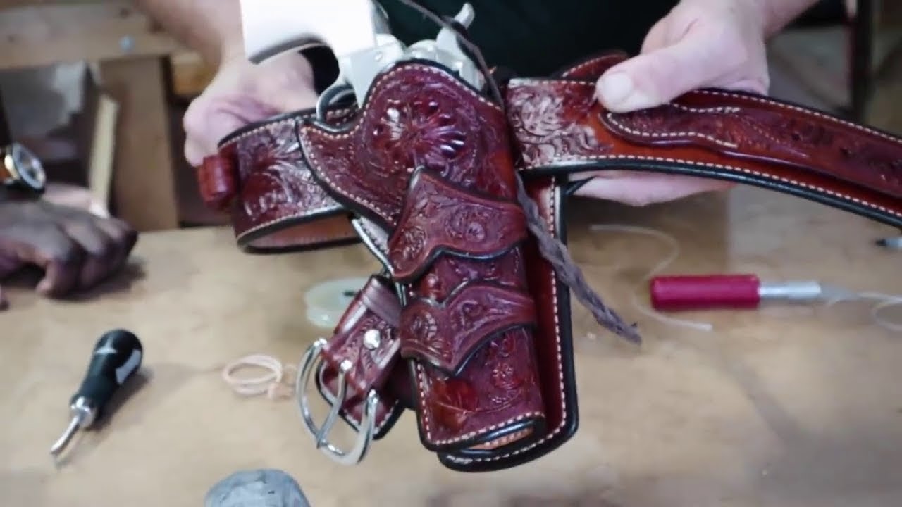 Leather Holster Making  Western Cowboy Fast Draw Rig Andrews Custom Leather