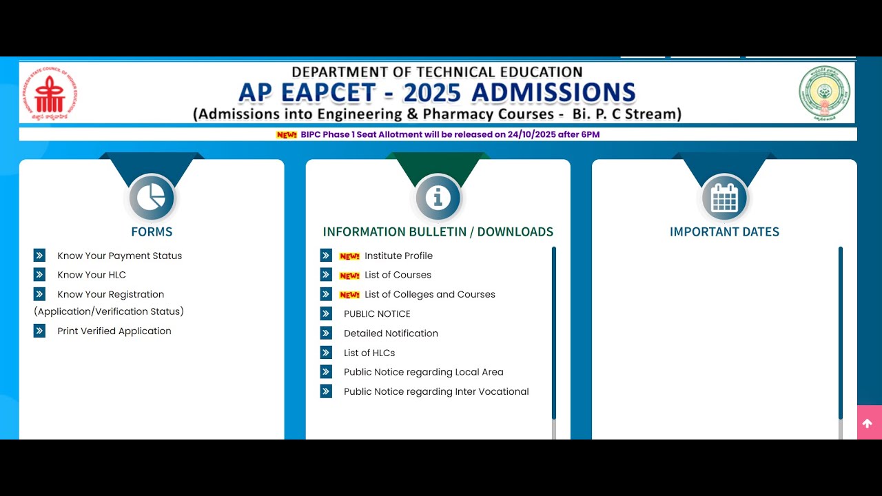 AP EAPCET BIPC PHARMACY SEAT ALLOTMENT// LIVE UPDATES