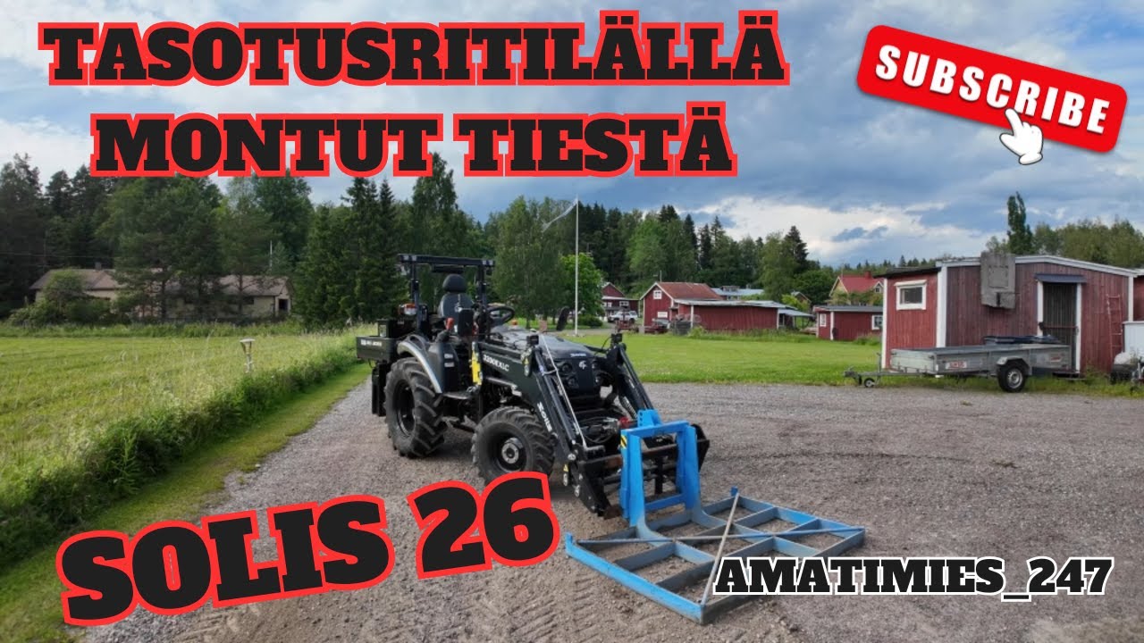 Tasoitusritilällä rankkasateiden runtelema pihatie minttiin! Soliksella tietty!!!