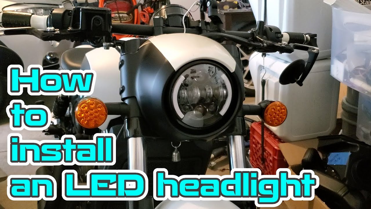 Как установить светодиодную фару на Indian Scout Bobber