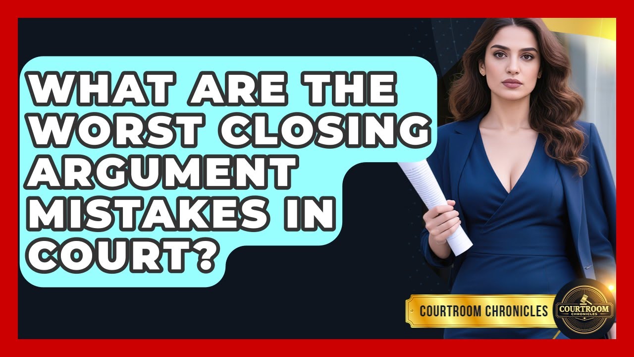 What Are The Worst Closing Argument Mistakes In Court? - Courtroom Chronicles