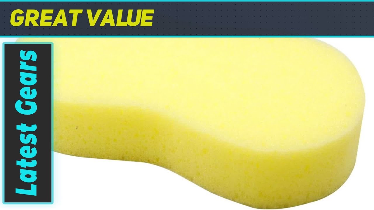 Lantee Large Sponges - 5 Pcs High Foam Car Cleaning Washing Sponge Pad (Yellow)