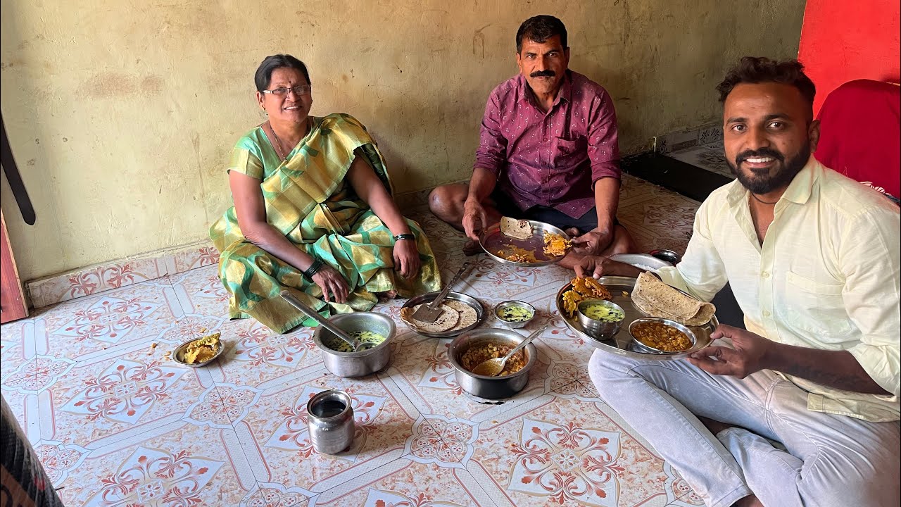 गुरुवार स्पेशल आईच्या हातच चुलीवरच वालाच बिरड आणि द्हयाची कढी❤️ पत्या भाईंची भाजी🤣