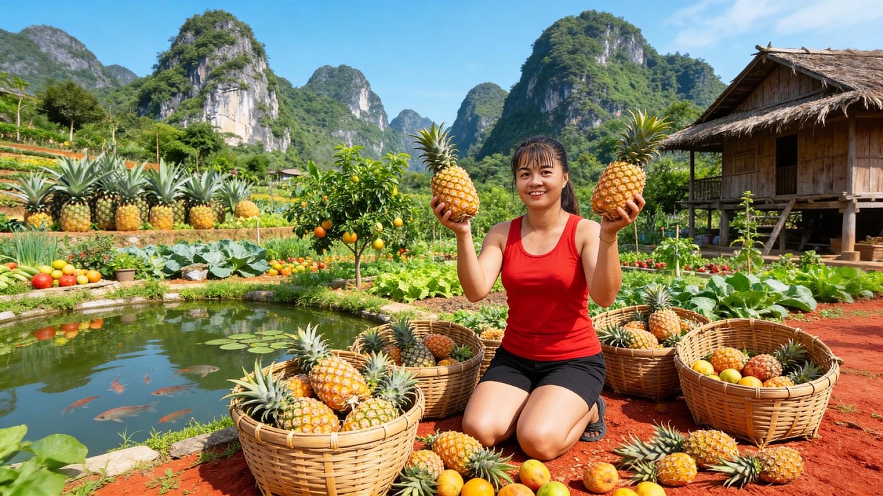 Harvesting 1000 Pineapples for Countryside Market | Sowing Spinach Seeds on the Farm