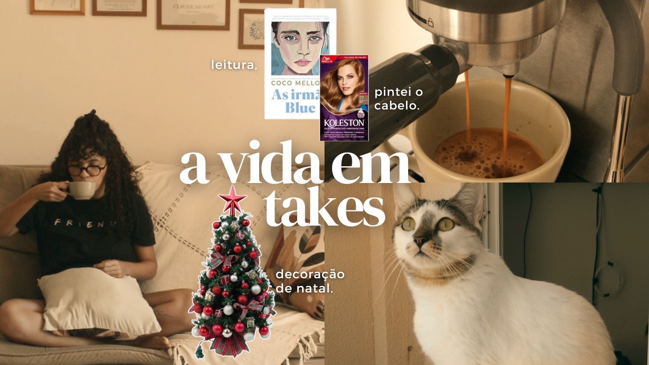 vlog | pintei o cabelo, decoração de natal e pré viagem