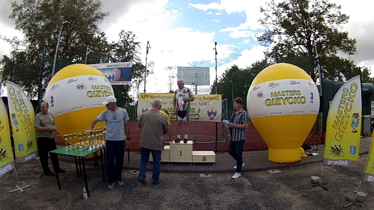 Kolarstwo Masters PL MIŁKI 14.08.2016 dekoracja M80