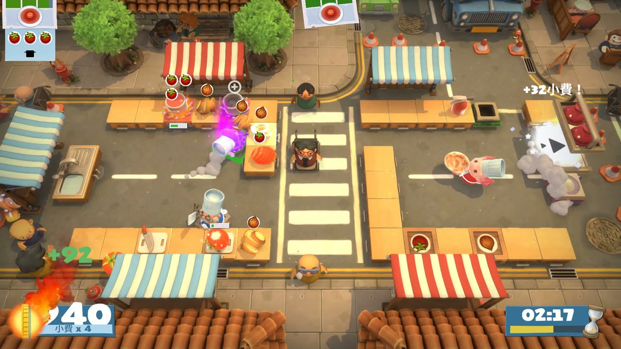 (4players) Overcooked AYCE Story 1-2 [score: 2412]