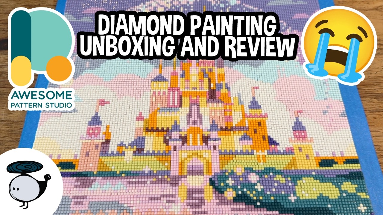 Diamond Painting Unboxing and Post Review: AwesomePatternStudio - with double-sided adhesive!