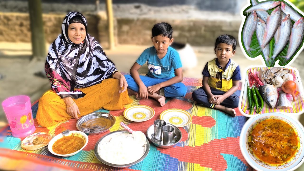 চিনা বাদাম বাটা দিয়ে নদীর পাবদা মাছের ভুনা সাথে ইলিশ মাছের লেঞ্জা মাথা দিয়ে সুস্বাদু মজাদার ভর্তা।