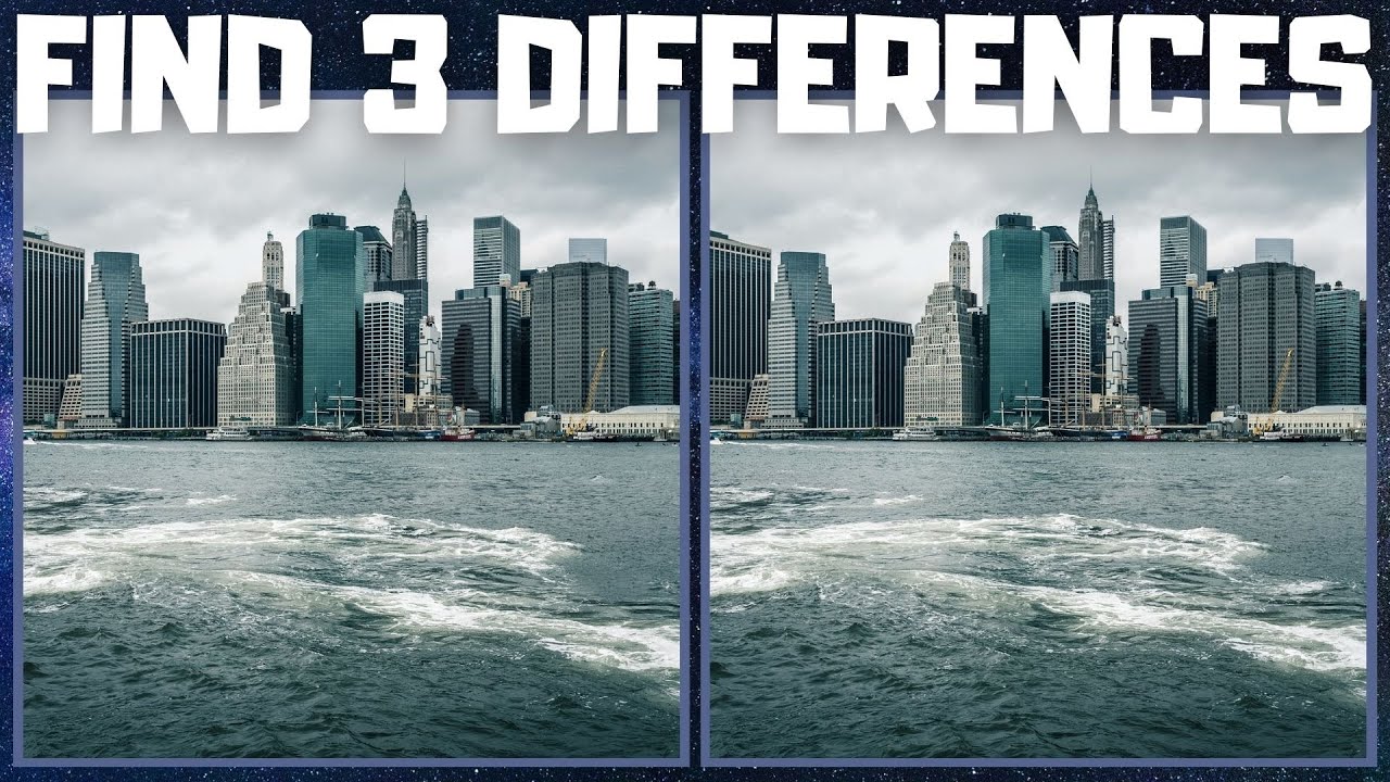 TROVA 3 DIFFERENZE - Grattacieli vicino all'acqua
