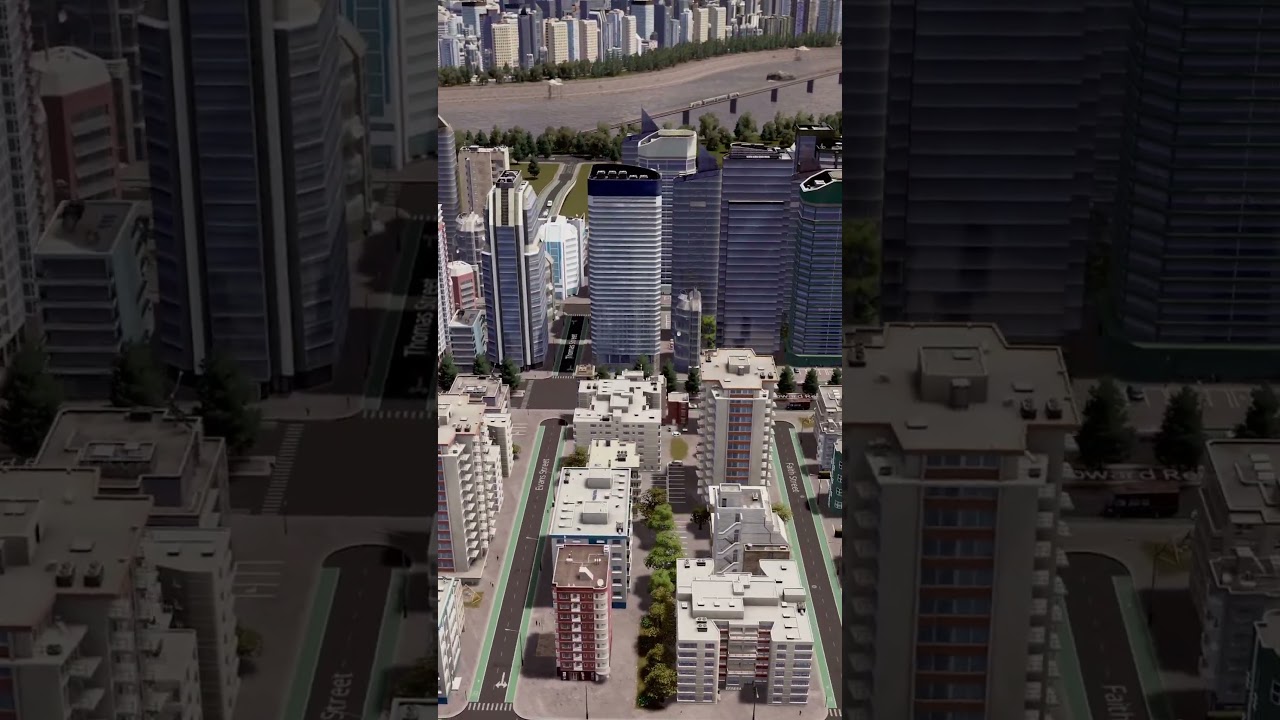High Density Suburb In Cities Skylines 🏢 #Shorts