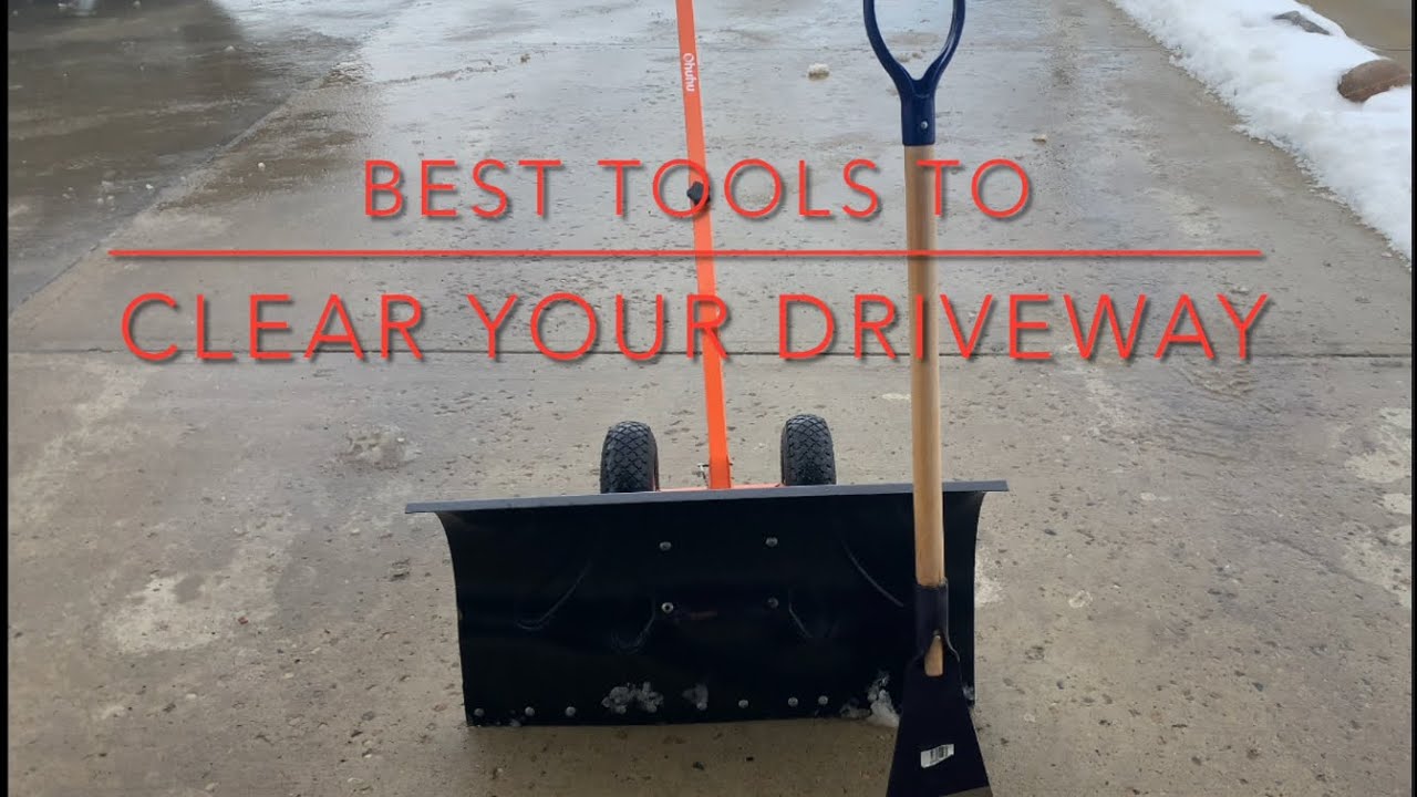 Ohuhu Snow Shovel, Adjustable Wheeled Snow Pusher #1 year of owning it#