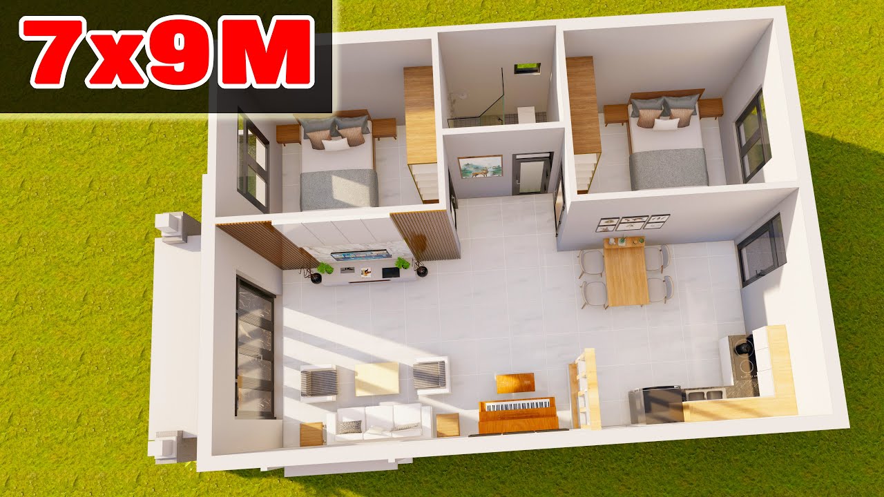 👏 NH&Agrave; CẤP 4 RẺ ĐẸP - 7x9M - 2 PH&Ograve;NG NGỦ