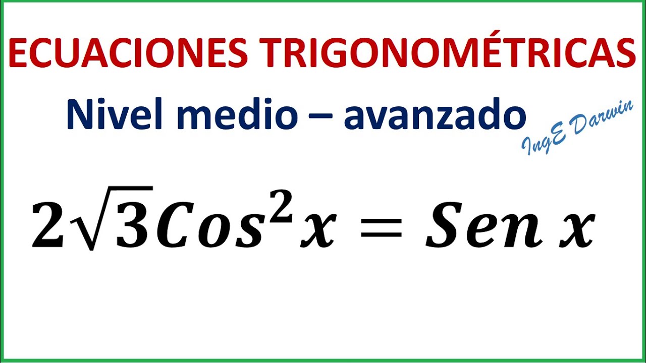 Ecuaciones trigonométricas | Ejercicio 2