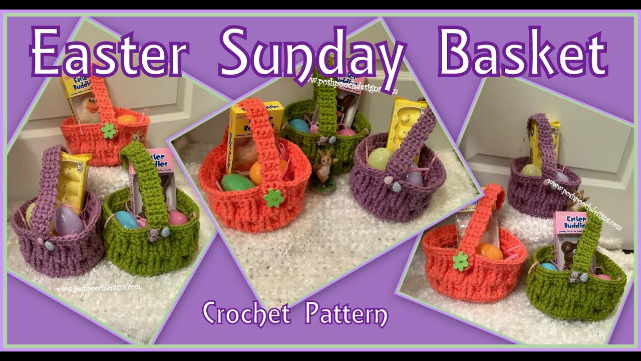 Easter Sunday Basket Crochet Pattern   #crochet #crochetvideo