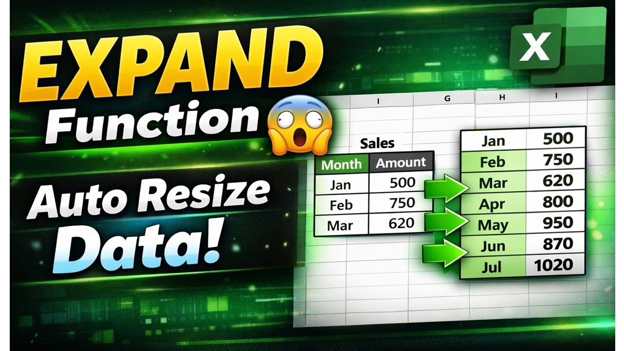 EXPAND Function#Excel EXPAND Function#Excel's EXPAND Function#How to use EXPAND Function in Excel