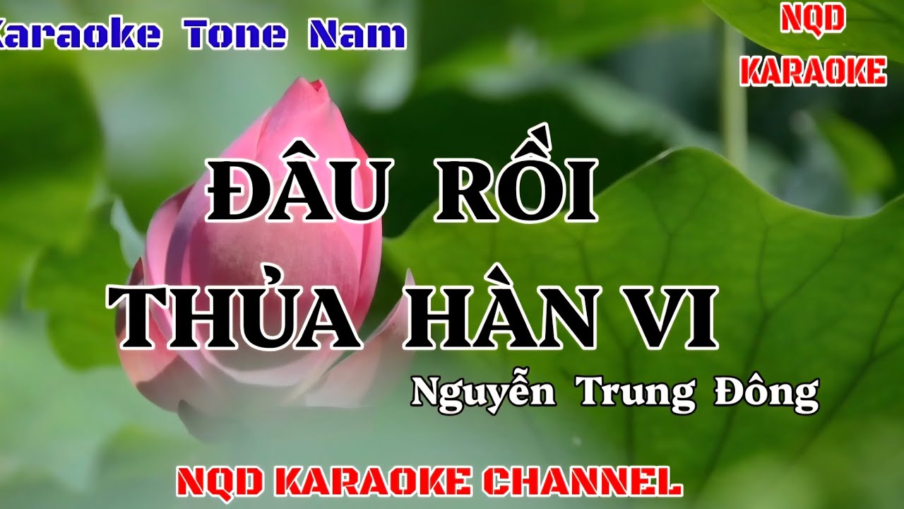  Karaoke  || Ðâu Rồi Thuở Hàn Vi || Tone  Nam  || 4k New Beat 