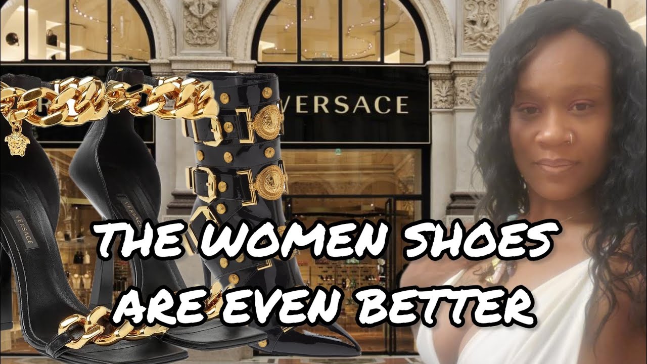LOOKING AT VERSACE WOMEN SHOES AT THE GALLERIA MALL TX #heels #versace #galleriamall