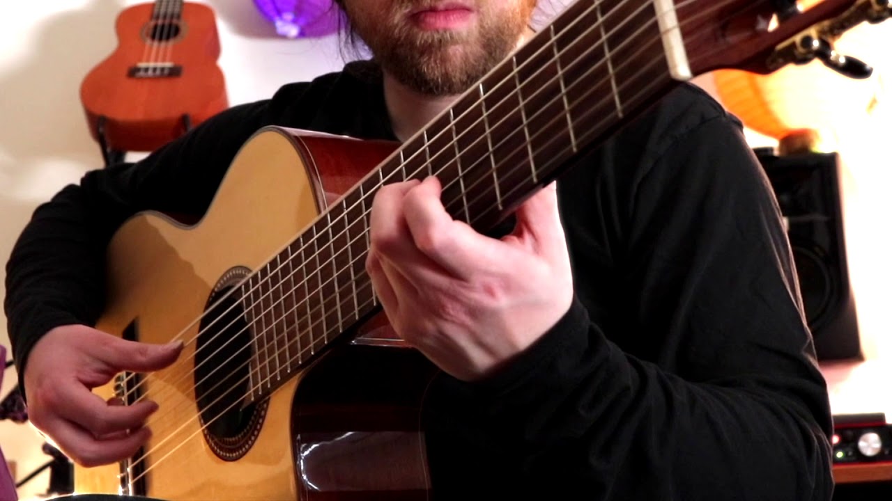 Ibanez 8-string fingerstyle guitar - Legato playing