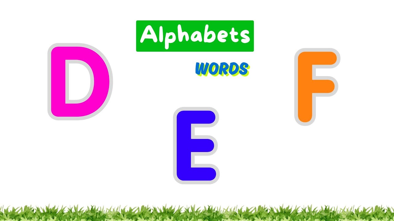D E F Alphabets 👶📚 #letters #words