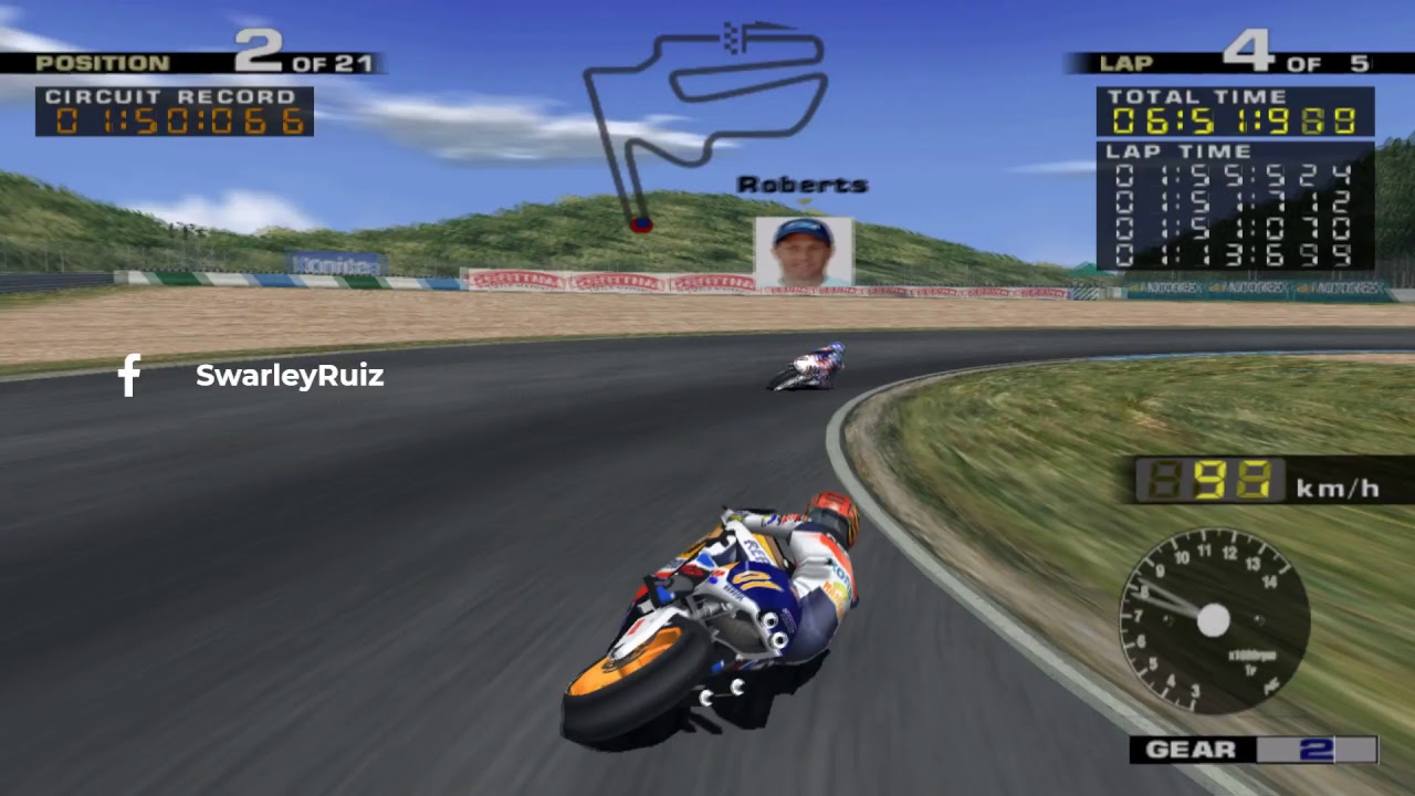 MotoGP 1 PS2 | Motegi | Trayectoria #22