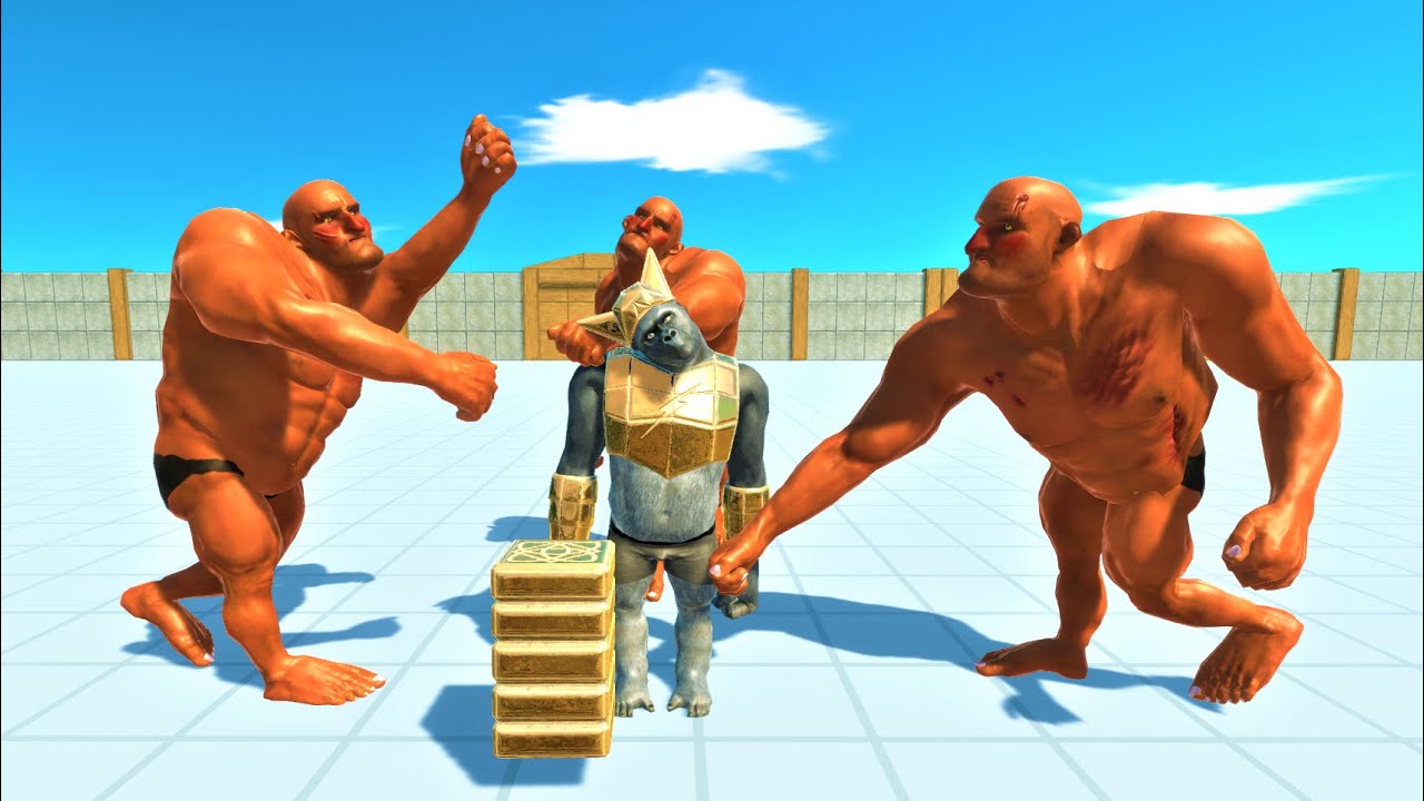3 hill giant vs boss and mini boss Animal Revolt Battle Simulator