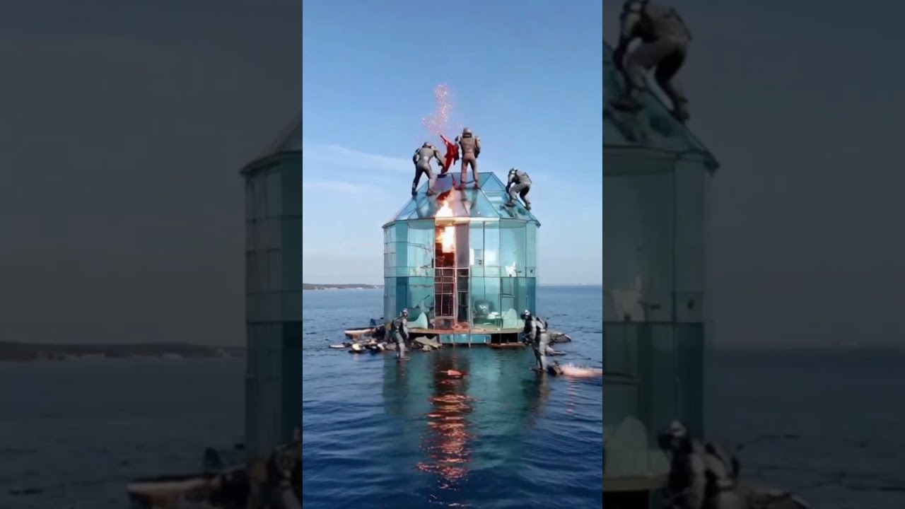 A robotic demolition in California #demolition #buildingdemolition #viralshortvideo